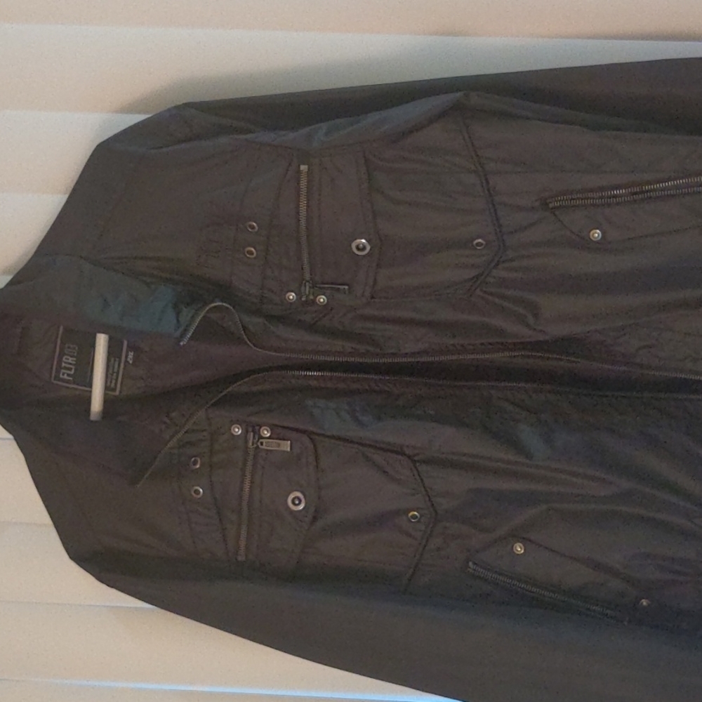 Black bomber plaid pattern jacket